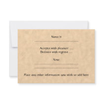 Black Abstract Design on Parchment Effect Pattern Custom Invites