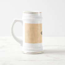 Black Abstract Design on Parchment Effect Pattern Mug