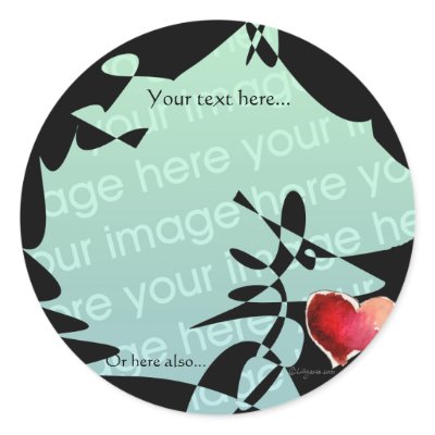 Black Abstract Heart - Make Your Own Stickers by naturalilly