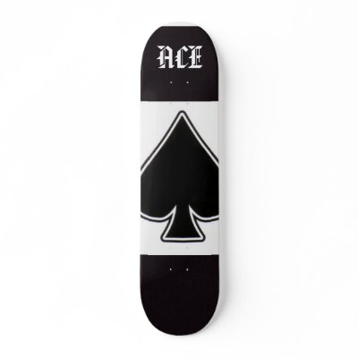 Black Ace Board Custom Skateboard by AceSkateBoards