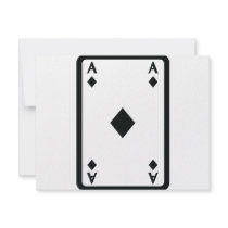 black ace of diamonds icon personalized invites