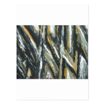 Black Acute Angles(abstract expressionism) Postcard