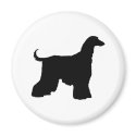 Black Afghan Hound Dog magnets