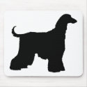 Black Afghan Hound Dog mousepads