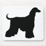 Black Afghan Hound Dog mousepads