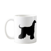 Black Afghan Hound Dog Mugs