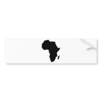 black africa shape bumper sticker