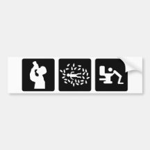 black alcohol picture icon bumper stickers