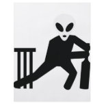 black alien cricket icon personalized flyer