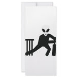 black alien cricket icon custom rack card