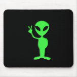 black alien peace mousepads
