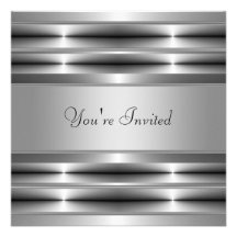 Black All Occasion Party Personalised Invites