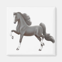 Black American Saddlebred Horse Pin Refrigerator Magnet