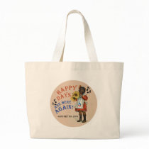 Black Americana Obama Happy Days Are Here Again Tote Bags