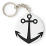 black anchor icon keychains