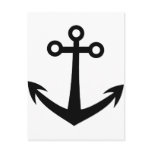 black anchor icon post card