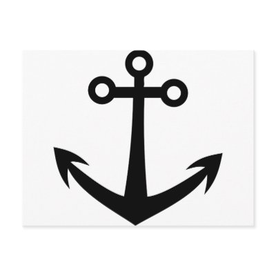 black anchor icon postcard by Tomaniac