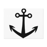 black anchor icon postcards