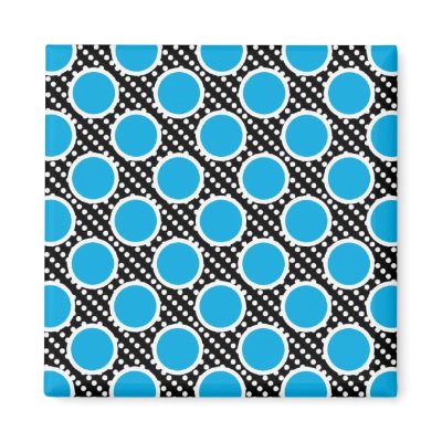 Black and Aqua Polka Dots by naturetees