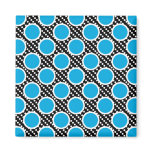 Black and Aqua Polka Dots magnets