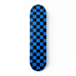 Black and Blue Chequerboard Skateboard