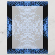 Black and Blue Elegant Pattern Full Color Flyer