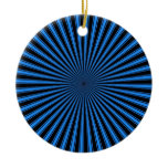 Black and Blue Funky Striped Abstract Art