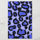 Black and Blue Leopard Print Pattern. Full Colour Flyer