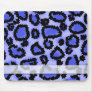Black and Blue Leopard Print Pattern. Mouse Pad