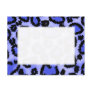 Black and Blue Leopard Print Pattern. Postcards