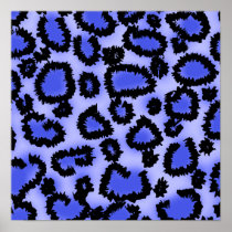 Black and Blue Leopard Print Pattern.