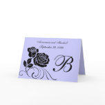 Black And Blue Roses Formal Wedding Invitation
