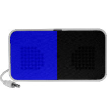 Black and Blue Split Color Portable Speakers