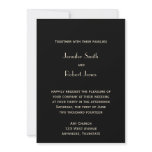 Black and Bronze Art Deco Tower Wedding Invitation