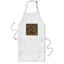 Black and Brown Cheetah Print Pattern. Aprons