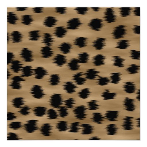 Black and Brown Cheetah Print Pattern. Custom Announcement