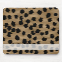Black and Brown Cheetah Print Pattern. Mouse Mat