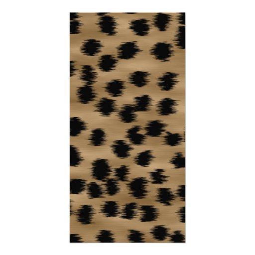 Black and Brown Cheetah Print Pattern. Photo Cards