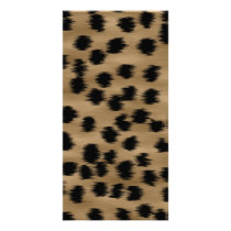 Black and Brown Cheetah Print Pattern. Photo Cards