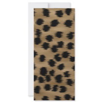 Black and Brown Cheetah Print Pattern. Customized Rack Card