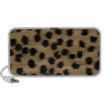 Black and Brown Cheetah Print Pattern. iPod Speakers