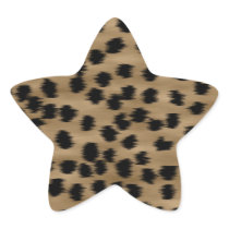 Black and Brown Cheetah Print Pattern. Stickers