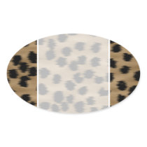 Black and Brown Cheetah Print Pattern. Sticker