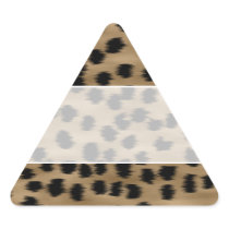 Black and Brown Cheetah Print Pattern. Triangle Sticker