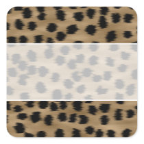 Black and Brown Cheetah Print Pattern. Stickers
