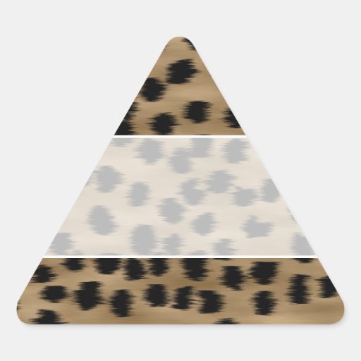 Black and Brown Cheetah Print Pattern. Triangle Sticker