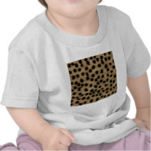 Black and Brown Cheetah Print Pattern. Tee Shirt