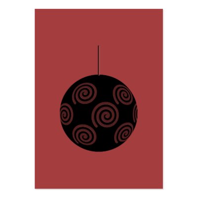 Black and Burgundy Red Christmas Bauble. Business Card Template by Graphics_By_Metarla