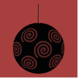 Black and Burgundy Red Christmas Bauble. Custom photo sculptures