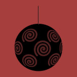 Black and Burgundy Red Christmas Bauble. Custom t-shirts